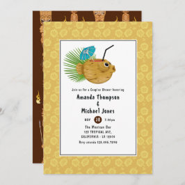 Tiki Time Luau Summer Beach Couples Shower Kaart