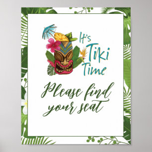 Tiki Time Luau Zomer Poster