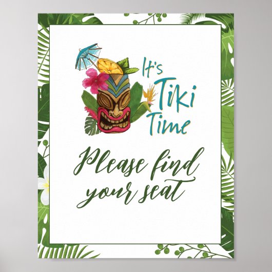 Tiki Time Luau Zomer Poster (Voorkant)