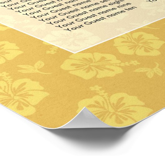 Tiki Time Luau Zomer Strand Bruiloft Poster (Hoek)