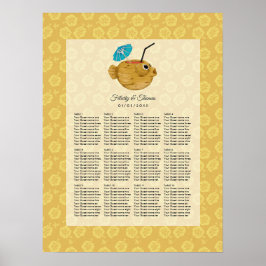 Tiki Time Luau Zomer Strand Bruiloft Poster