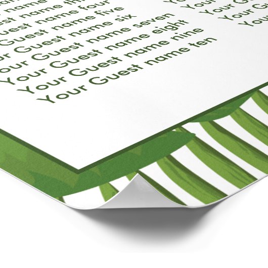 Tiki Time Luau Zomer Strand Bruiloft Poster (Hoek)