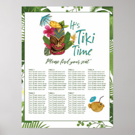 Tiki Time Luau Zomer Strand Huwelijk Poster