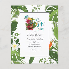 Tiki Time Luau Zomerstrand Koppels Bruisfeest Uitn Flyer