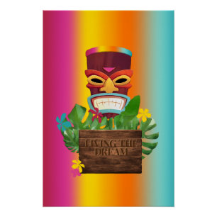 Tiki Time Perfect Poster