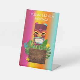 Tiki Time Reclamebord Met Voetstuk