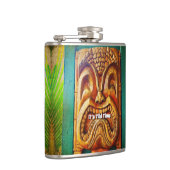 Tiki Time Tropical Cool Fun Fierce  Retro Heupfles (Rechts)