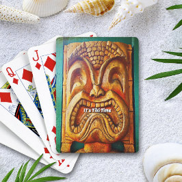 Tiki Time Tropical Cool Fun Fierce Retro  Pokerkaarten