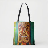 Tiki Time Tropical Fun Fierce Cool  Retro Tote Bag (Voorkant)