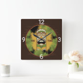 Tiki Time Vierkante Klok (Huis)
