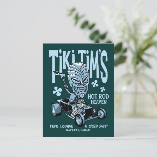 Tiki Tim's Briefkaart (Staand voorkant)