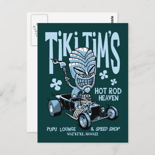Tiki Tim's Briefkaart (Voorkant / Achterkant)