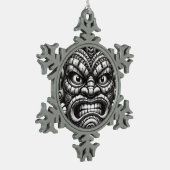 Tiki Tin Sneeuwvlok Ornament (Links)