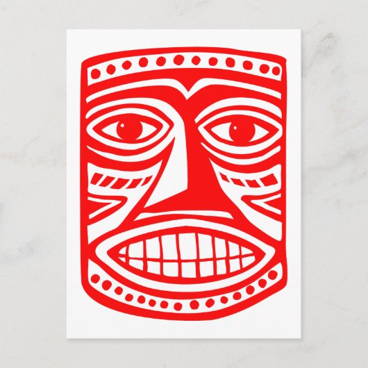 Tiki Toby - Red Briefkaart (Voorkant)