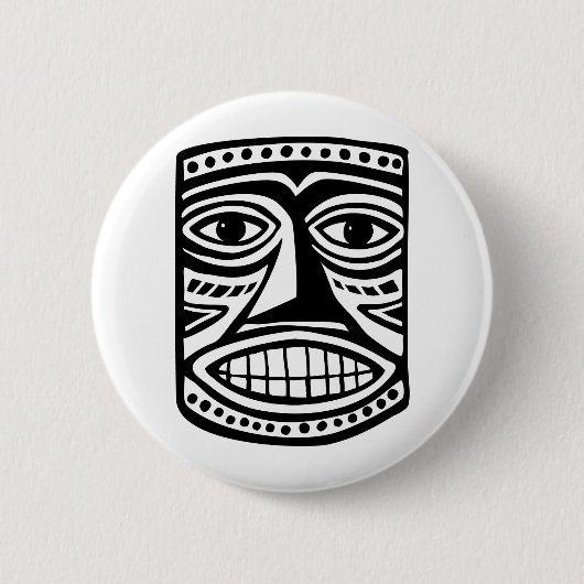 Tiki Toby Ronde Button 5,7 Cm (Voorkant)