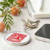 Tiki Toby - Rood Sleutelhanger (Zijkant)