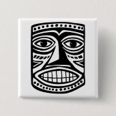 Tiki Toby Vierkante Button 5,1 Cm (Voorkant)