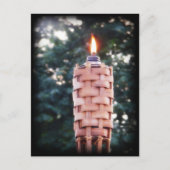 Tiki Torch - Bamboe Outdoortorch met vlam Briefkaart (Voorkant)