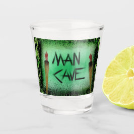 Tiki Torch Man Grot Groen Shot Glas