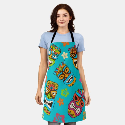 Tiki Totem Face Schort (Gedragen)