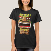 Tiki Totem Polynesiaanse Hawaï Mythologie T-shirt (Voorkant)