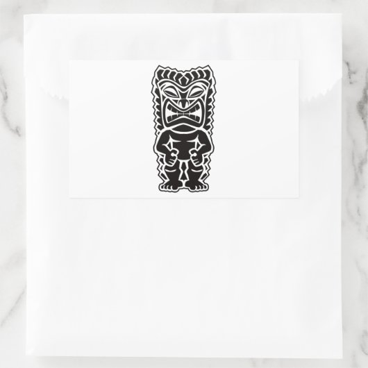 tiki totem rechthoekige sticker (Tas)