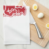 tiki totem warrior theedoek (Quarter Fold)