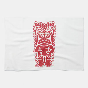 tiki totem warrior theedoek