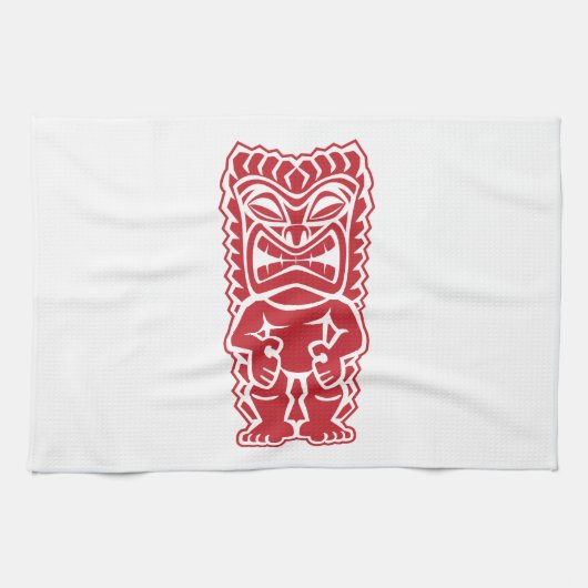 tiki totem warrior theedoek (Horizontaal)