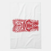 tiki totem warrior theedoek (Verticaal)