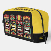 Tiki Totems aangepaste naam & tekst Toilettasje (Rechterhoek)