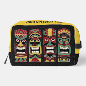 Tiki Totems aangepaste naam & tekst Toilettasje (Achterkant)