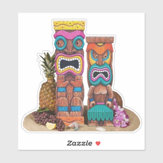 Tiki Totems Sticker (Vel)