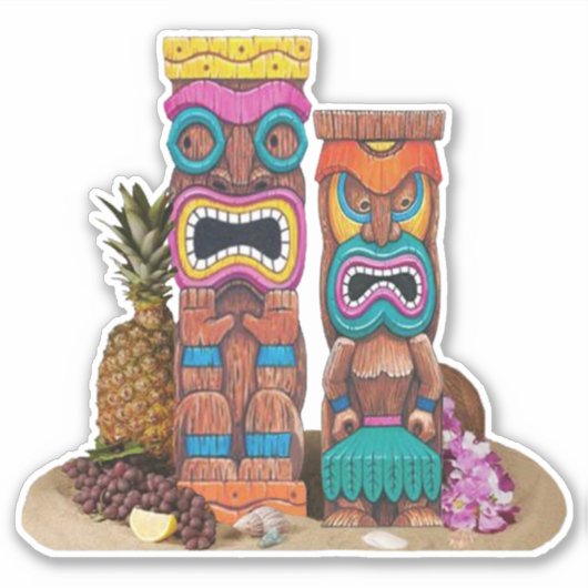 Tiki Totems Sticker (Voorkant)