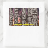 Tiki Tribal Council, Big Island Hawaii Rechthoekige Sticker (Tas)