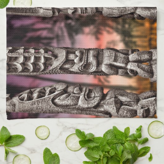 Tiki Tribal Council, Big Island Hawaii Theedoek (Gevouwen)