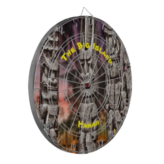 Tiki Tribal Council, Kona Hawaii Dartbord (Voorkant Links)