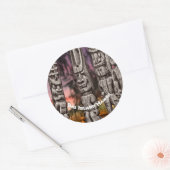 Tiki Tribal Council, Kona Hawaii Ronde Sticker (Envelop)
