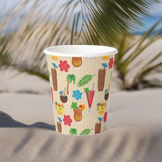 Tiki Tropical Cocktails Papieren Bekers