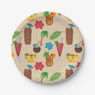 Tiki Tropical Cocktails Papieren Bordje