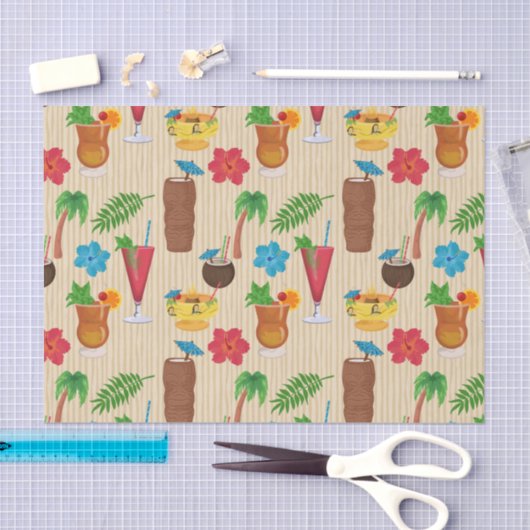 Tiki Tropical Cocktails Tissuepapier (Craft)