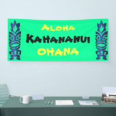Tiki Tropical Hawaiian Aloha Ohana Familiereünie Spandoek (Beurs)