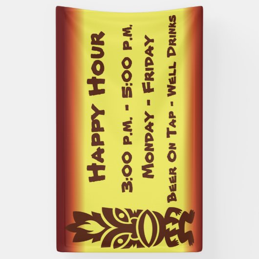 Tiki Tropical Hawaiian Theme Spandoek (Verticaal)