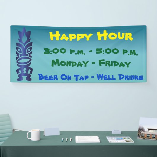 Tiki Tropical Hawaiian Theme Spandoek (Beurs)