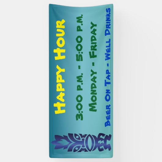 Tiki Tropical Hawaiian Theme Spandoek (Verticaal)