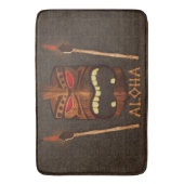 Tiki Tropical Retro  Brown Hawaiian Kijk Badmat (Voorkant Verticaal)