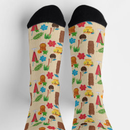 Tiki Tropische Cocktails Monogrammed Sokken