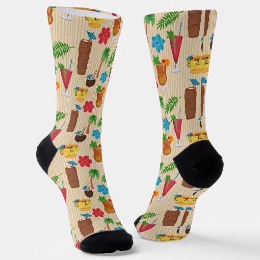 Tiki Tropische Cocktails  Sokken (Gebogen)