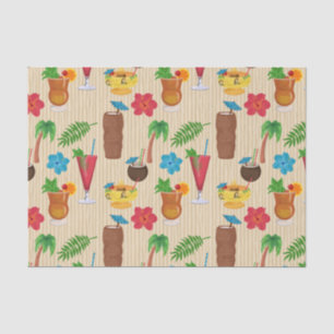Tiki Tropische Cocktails Tissuepapier
