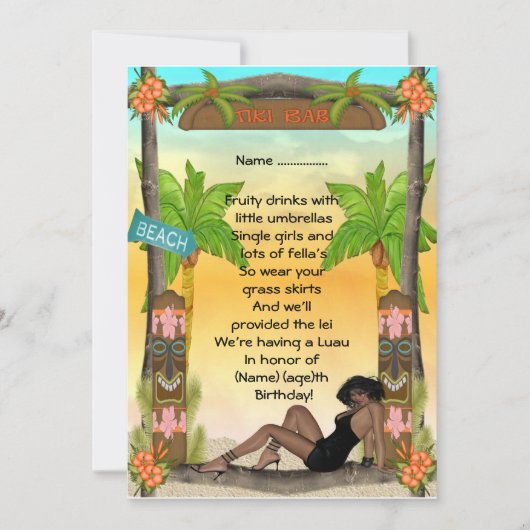 Tiki - Uitnodiging (Voorkant)